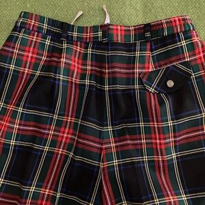 HammerSchmidt Plaid Wool Shorts Size 42